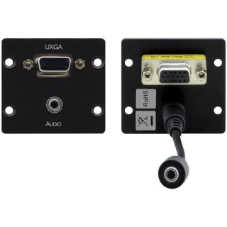 Kramer WXA-2P (B) Wall Plate Insert - 15-pin HD & 3.5mm Stereo Audio