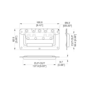 Penn Elcom Slim Lid Rivet Protected Recessed Handle