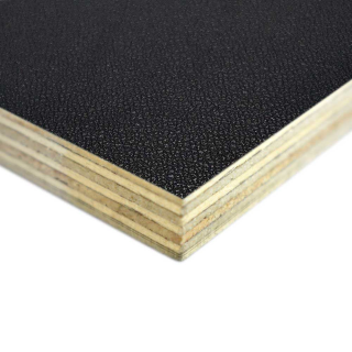 Birch plywood 2500 x 1250 x 9.6 mm plastic-coated with counterfoil RAL 9011, black-black