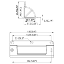 Black Corner Handle with Aluminium Bar and Plastic Dish