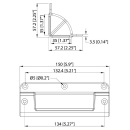 Penn Elcom Black Corner Handle with Aluminium Bar and...