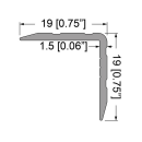Penn Elcom AL Single Angle Extrusion 20x20x1.5mm