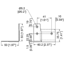 Zatvarački T ugao 50x6.2mm za EG-0112, 6 rupa 5mm,...