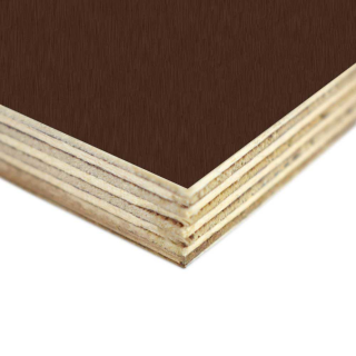 Birch plywood 2500 x 1250 x 12 mm, phenolic resin coating brown