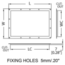 Medium PennBrite Recessed Label Dish for Self-Adhesive Tour Labels