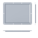 Penn Elcom Medium PennBrite Recessed Label Dish for Self-Adhesive Tour Labels