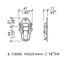 Penn Elcom Small Zinc Draw Bolt