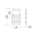 Strut Hinge 91.5 x40mm, 8 holes