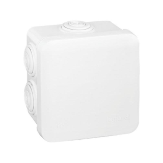 Legrand plastic junction box 80x80 mm, white