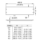 1U Black Flanged Rack Panel