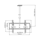 S-BOX CPLB-102M Plafonski nosac za displej velicine...