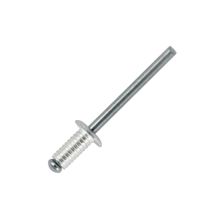 Long Grooved Rivets with Aluminium Body and Steel Mandrel 5x10mm