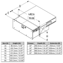 Drawer 2HE for rack, depth 286.5mm