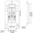 Penn Elcom 2U Recessed Rack Lid Latch in Narrow and Very...
