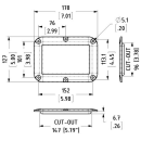 Penn Elcom Recessed Label Dish for Self-Adhesive Tour Labels