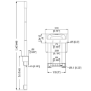 Penn Elcom 4 Stage Internal Mount Telescopic Handle