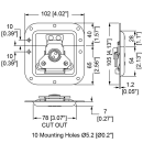 Penn Elcom Medium Recessed Latch in 7mm Deep Very Shallow...
