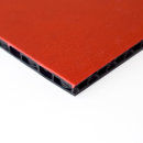 Polypropylene board 7 mm, red/black, 2300x1580mm, p/m2