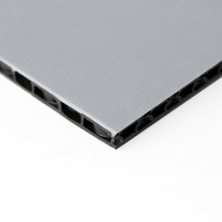 Penn Elcom Polypropylene board 7 mm, silver/black, 2300x1580mm