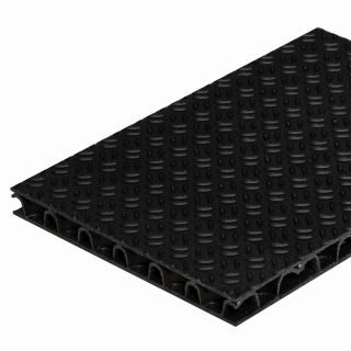 Penn Elcom Heavy Duty Lightweight Polypropylene board 11 mm, black/black, 2300x1580mm