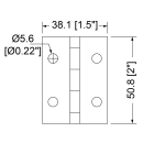 Pre-Punched Hinge 70x40mm