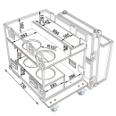 Transport case (EX-SC-030) for MDG ATM-HO/APS + 2 x CO2