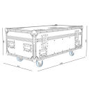 Transport case (EX-SC-042) for 8 pieces Showtec Blinder 2-lite