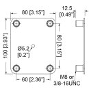 Steel Plate with 4 Integrated M8 Threads to Mount Castors