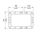 Penn Elcom Backplate for Large Recessed Latches