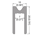 7mm Smooth Groove Extrusion mates with EG-0524/1 Tongue...