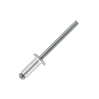 Long Grooved Rivets with Aluminium Body and Steel Mandrel 5x12mm