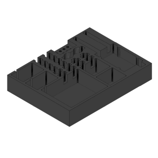 Ulozak od sundjera za fioku 19 2U 448x338mm (2x SBC200 - 1x AD610 - 2x Adapteri za mikrofon - 8x Adaperi za bodypack)