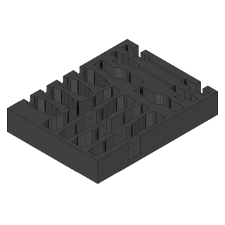 Foam inlay for drawer 19 2U 448x338mm (4x ULXD2 - 4x ADX1 - 4x WA371 - 4x SM58/KSM8)